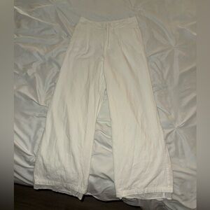 White linen pants